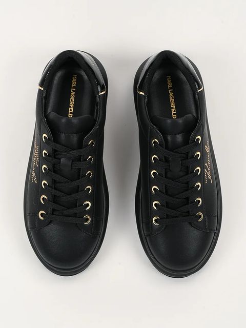 Karl Lagerfeld sneakersy skórzane KAPRI damskie kolor czarny KL62518