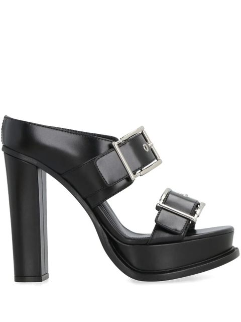 Alexander McQueen 120mm leather sandals - Black - zdjęcie produktu nr 1