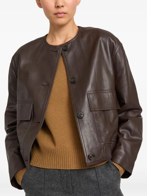 Yves Salomon leather jacket - Brown