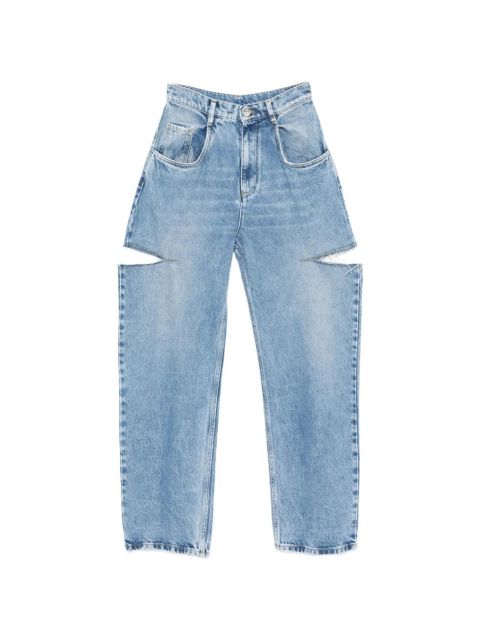 MM6 Maison Margiela cut-out denim jeans - Blue - zdjęcie produktu nr 1