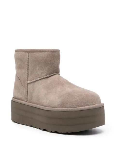UGG 50mm Classic Mini Platform logo-patch boots - Neutrals