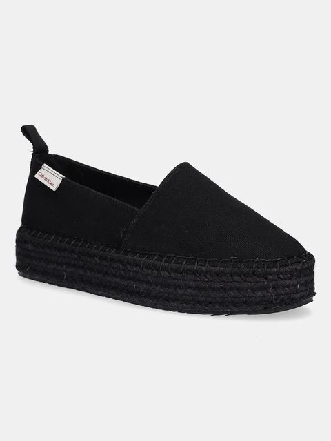 Calvin Klein Jeans espadryle PLATFORM ESPADRILLE ML CS kolor czarny na platformie YW0YW01871 - zdjęcie produktu nr 1