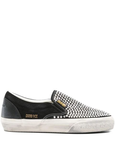 Golden Goose VCE crystal-embellished slip-on sneakers - Black - zdjęcie produktu nr 1