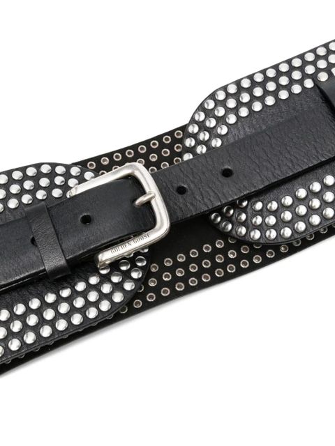 Golden Goose studded leather belt - Black - zdjęcie produktu nr 2