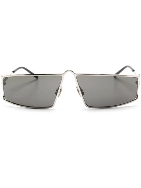 Saint Laurent Eyewear metallic square-framed sunglasses - Silver - zdjęcie produktu nr 1