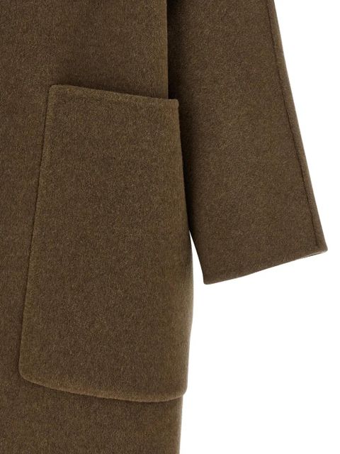The Row Tiberus crew-neck pocket coat - Brown