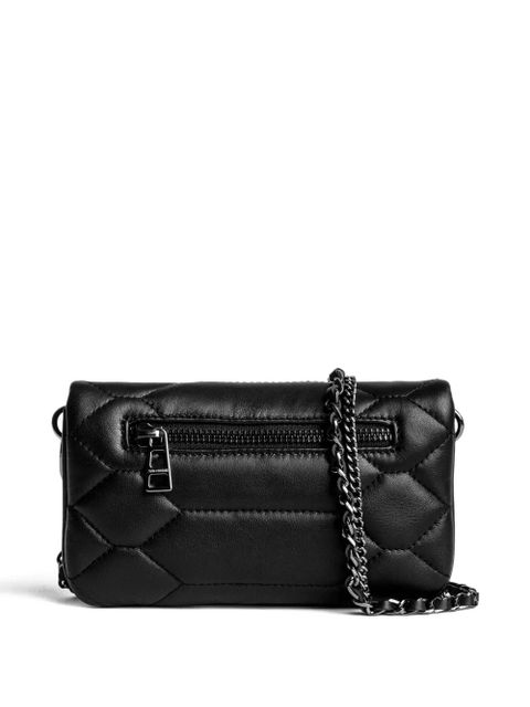 Zadig&Voltaire mini Rock Nano quilted chain clutch - Black
