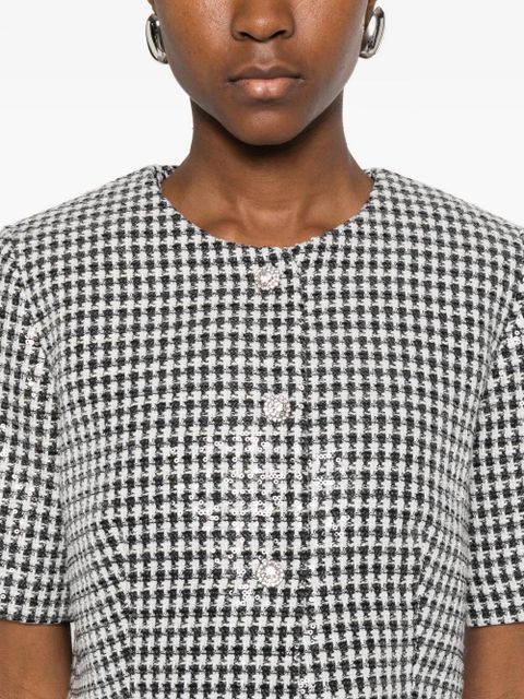 SANDRO houndstooth-pattern jacket - Black