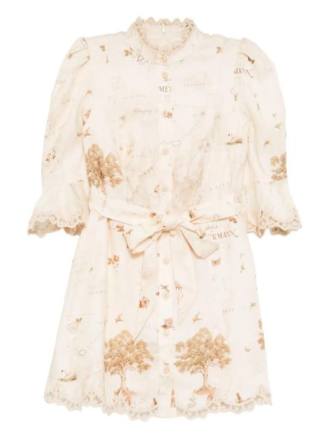 ZIMMERMANN applique mini dress - Neutrals - zdjęcie produktu nr 1