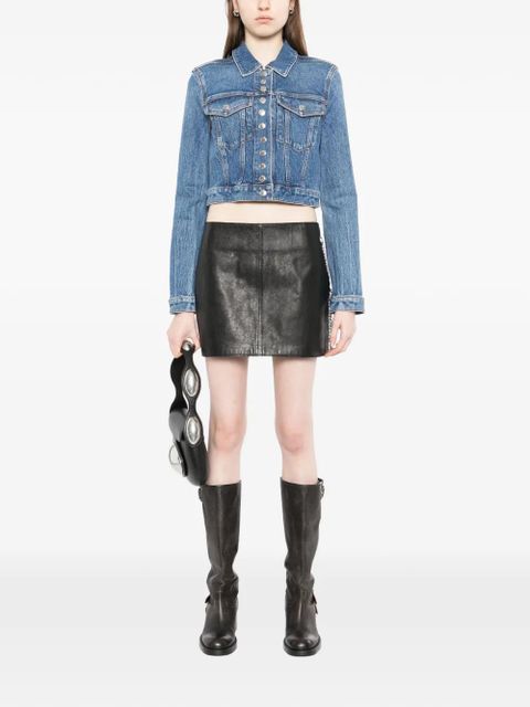Alexander Wang low-rise leather skirt - Black - zdjęcie produktu nr 2