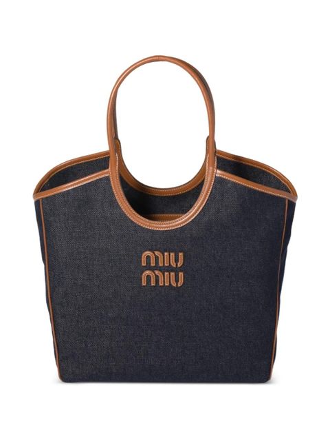 Miu Miu Ivy denim bag - Blue - zdjęcie produktu nr 1