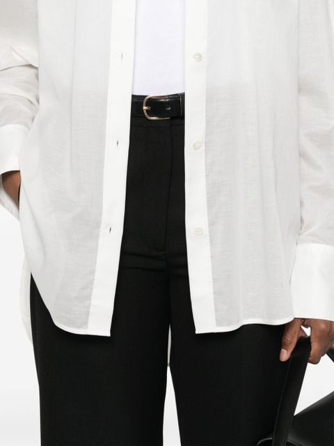 TOTEME pressed-crease cropped trousers - Black