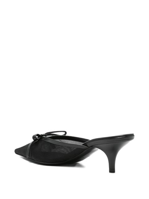 Miu Miu bow-detail pointed-toe mules - Black