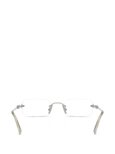 Miu Miu Eyewear rimless geometric-frame glasses - Silver