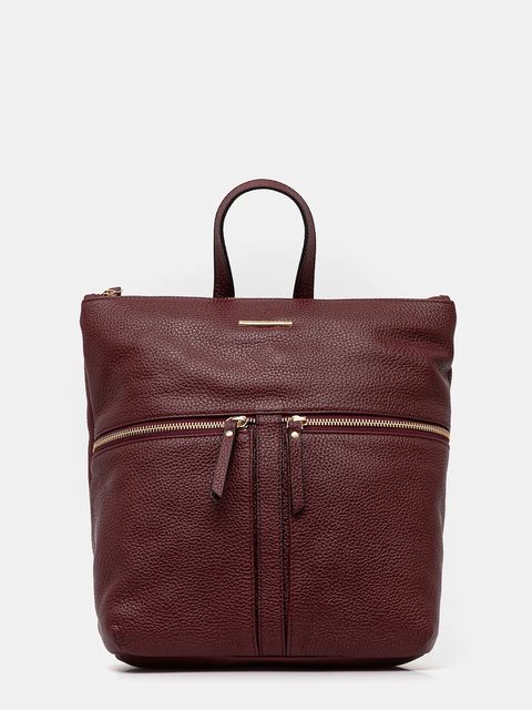 Geox plecak skórzany IRENIE damski kolor bordowy duży gładki D25JVA 00046 - zdjęcie produktu nr 1