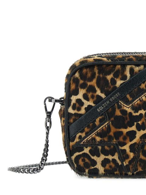Golden Goose mini Star leopard-print shoulder bag - Brown