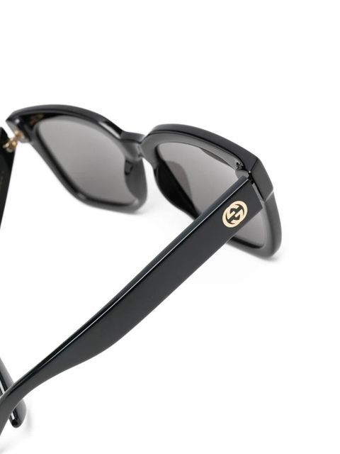 Gucci Eyewear oversize-frame sunglasses - Black