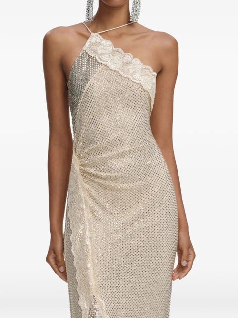 Self-Portrait crystal-lace maxi dress - Neutrals - zdjęcie produktu nr 1