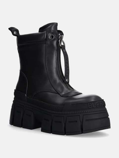 Buffalo workery Gospher Zip Boot damskie kolor czarny na platformie ocieplone 1622350-BLK - zdjęcie produktu nr 1