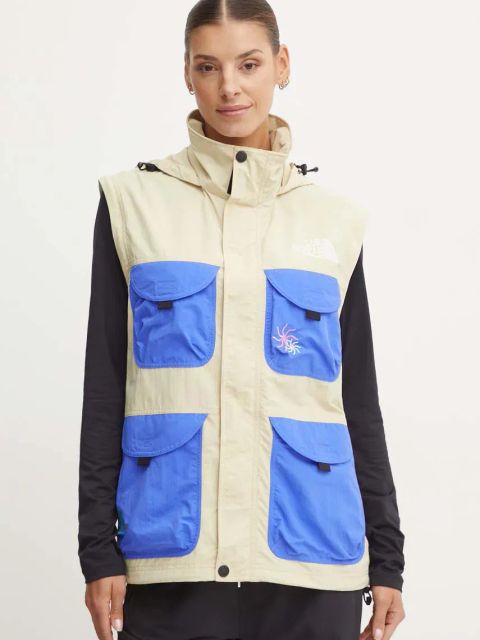 The North Face kurtka TNF x Yinka Ilori damska kolor beżowy przejściowa NF0A89GC3X41