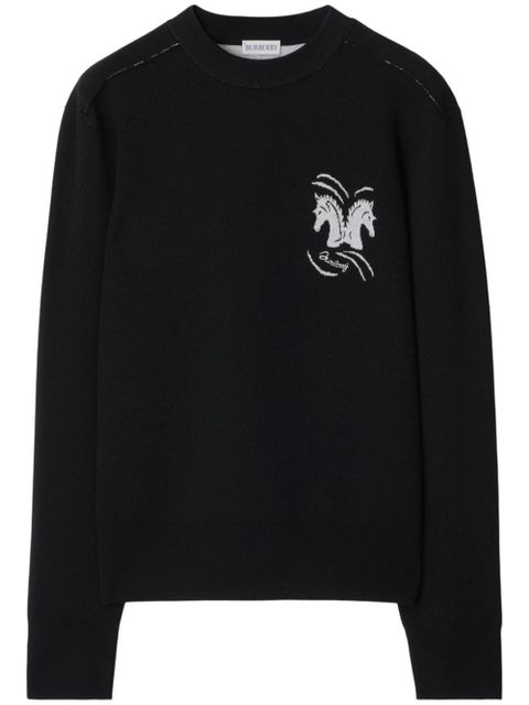 Burberry Mirrored Horse knit jumper - Black - zdjęcie produktu nr 1