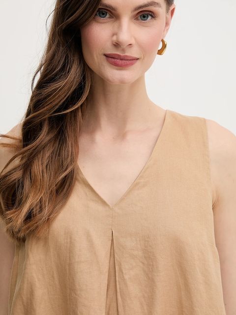 United Colors of Benetton sukienka lniana