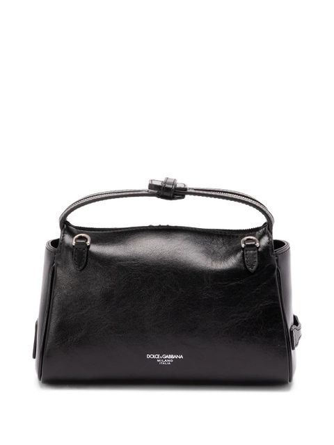 Dolce & Gabbana zip-fastening leather tote bag - Black
