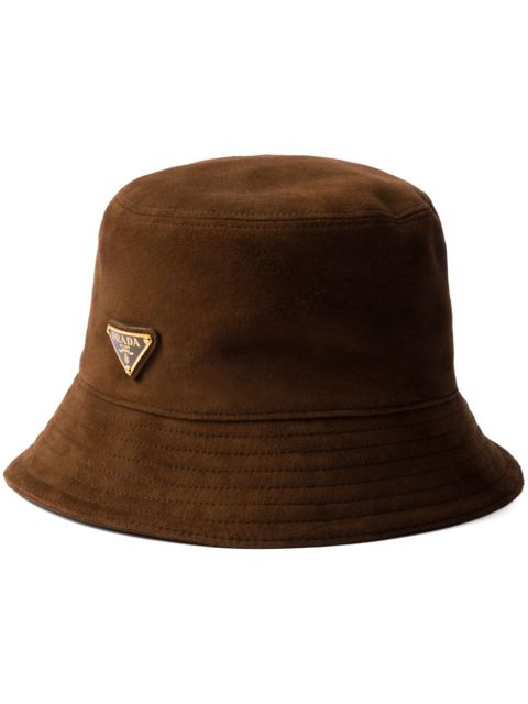 Prada Suede bucket hat - Brown - zdjęcie produktu nr 1