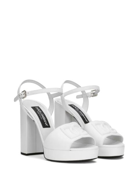 Dolce & Gabbana 85mm Keira platform sandals - White