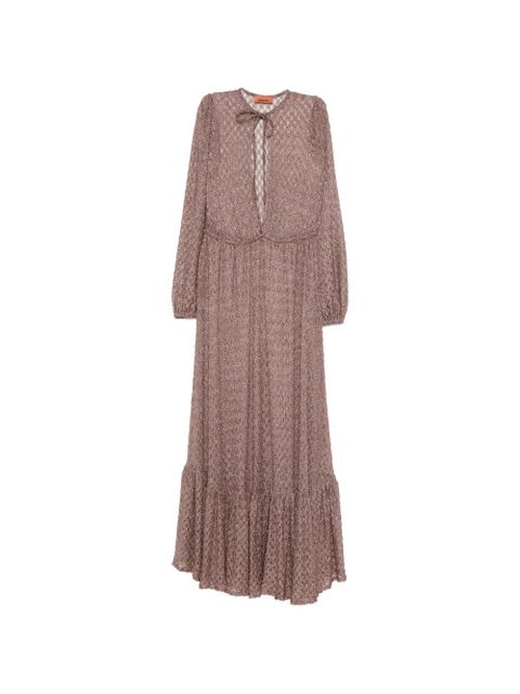 Missoni ruffled-hem maxi dress - Brown - zdjęcie produktu nr 1