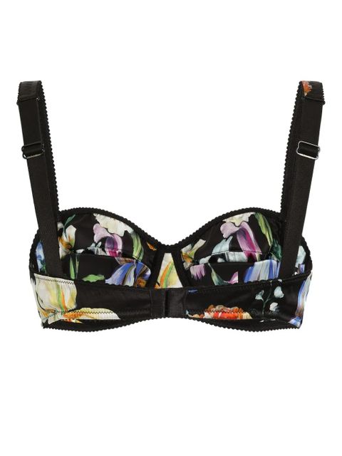 Dolce & Gabbana Rose Garden-print bra - Black - zdjęcie produktu nr 2