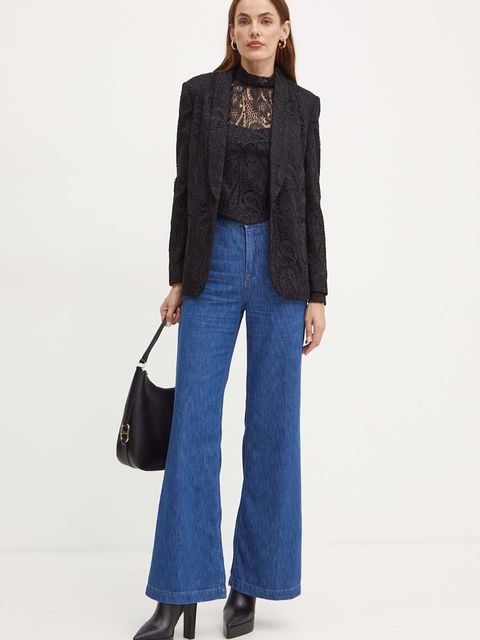 Twinset bluzka damska kolor czarny gładka 242TP2464