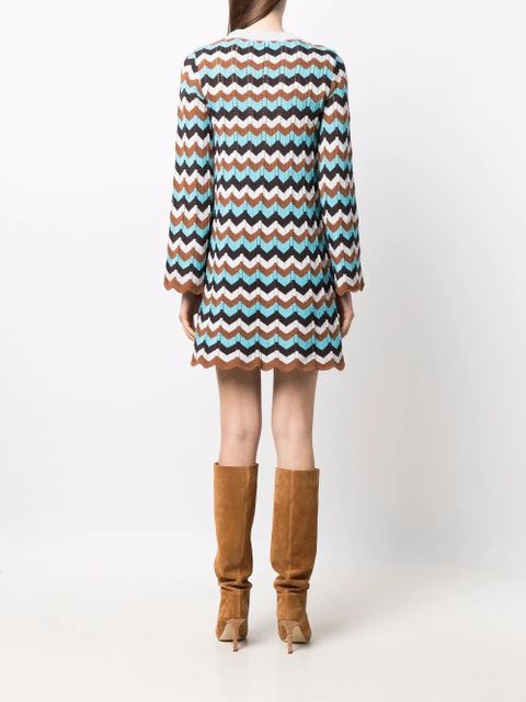 Missoni stripes mini dress - Brown