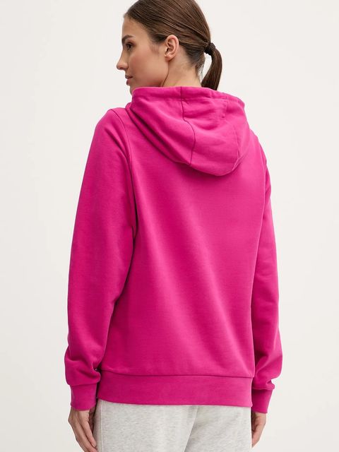 Helly Hansen bluza bawełniana HH LOGO 2.0 damska kolor różowy z kapturem z nadrukiem 34460