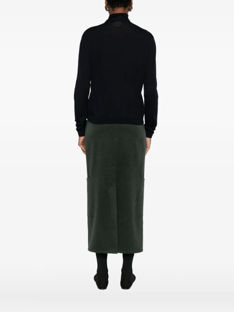 KHAITE high-neck buttoned cardigan - Black