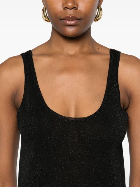 Saint Laurent lurex knitted tank top - Black