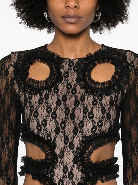 Self-Portrait x Christopher Kane lace cut-out maxi dress - Black