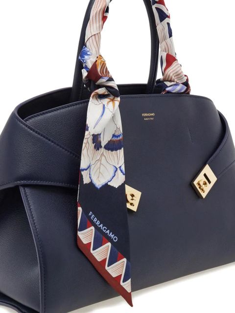 Ferragamo floral-print silk scarf - Blue