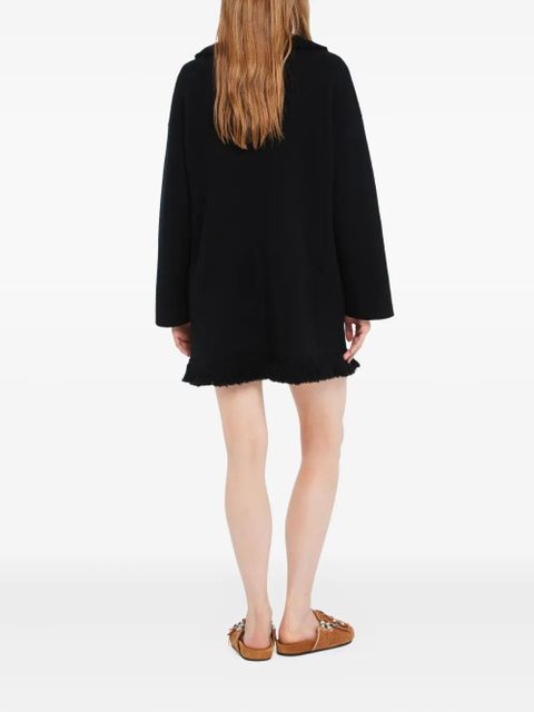 Alanui fringed finest coat - Black