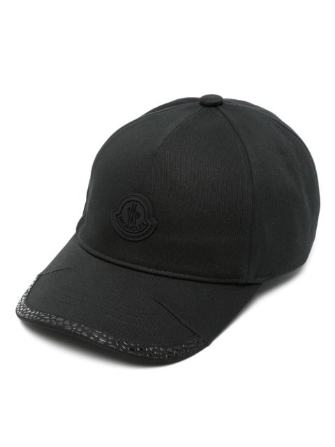 Moncler logo-appliqué baseball cap - Black - zdjęcie produktu nr 1