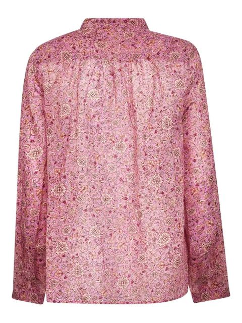 MARANT ÉTOILE Maria floral-print band-collar shirt - Pink - zdjęcie produktu nr 2