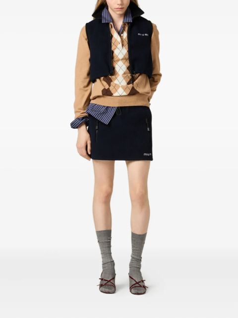 Miu Miu fleece waistcoat - Blue - zdjęcie produktu nr 2