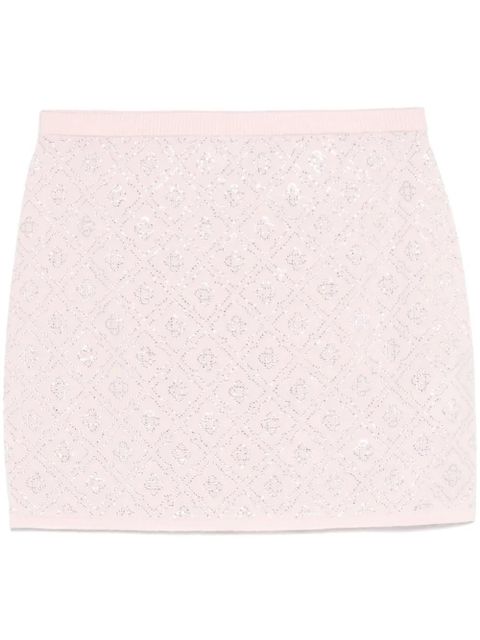 Casablanca crystal-monogram mini skirt - Pink - zdjęcie produktu nr 1