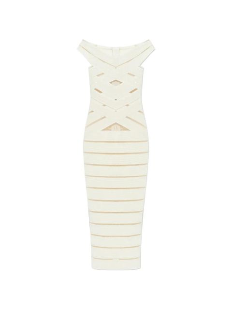 Balmain glitter-embellished mini dress - Neutrals - zdjęcie produktu nr 1