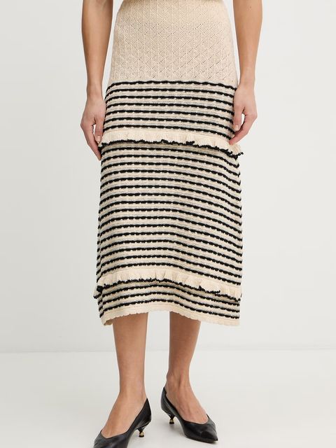 Twinset spódnica z domieszką lnu