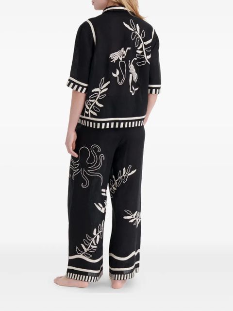 ERES Crab embroidered short-sleeve shirt - Black - zdjęcie produktu nr 2