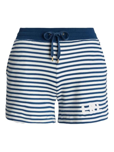 Lauren Ralph Lauren striped-pattern logo-detail mini shorts - White - zdjęcie produktu nr 1