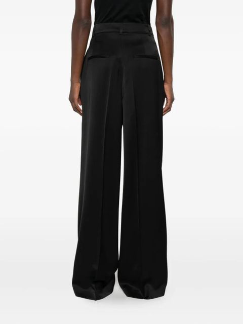 Róhe high-waist satin trousers - Black