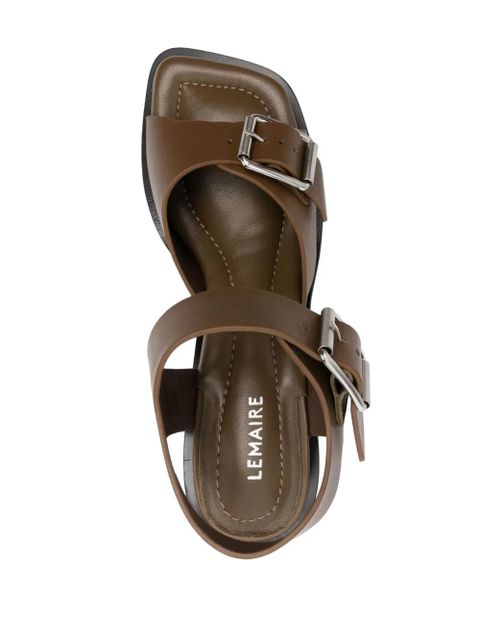 LEMAIRE 90mm leather sandals - Brown