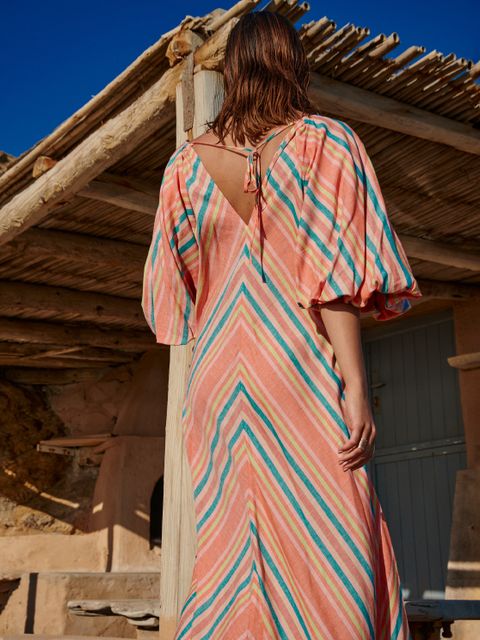 BY CABO - Sukienka z bufiastymi rękawami MONACO CORAL - zdjęcie produktu nr 1